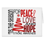 Peace Love Hope Christmas Holiday Stroke Cards