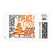 Peace Love Hope Christmas Multiple Sclerosis postage by awarenessgifts Peace Love Hope Christmas Multiple Sclerosis postage