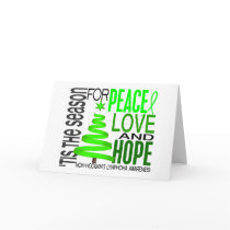 Peace Love Hope Christmas Non-Hodgkin's Lymphoma cards