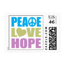 Peace Love Hope Postage Stamp