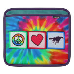 Peace, Love, Horse Racing iPad Sleeve