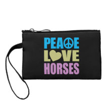 Peace Love Horses Change Purse