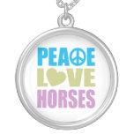 Peace Love Horses Custom Necklace