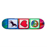 Peace, Love, Horses Custom Skate Board