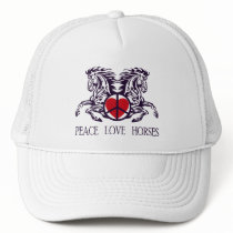 PEACE LOVE HORSES HAT