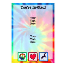 Peace, Love, Horses Invites