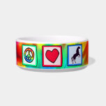 Peace, Love, Horses Pet Food Bowl