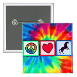 Peace, Love, Horses Pins