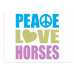 Peace Love Horses Post Card