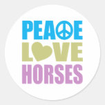 Peace Love Horses Sticker