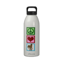 Peace Love Horses Water Bottles