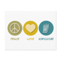 Peace Love Horticulture postcards by 1000suns Peace Love Horticulture postcards