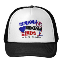 PEACE LOVE HUG A U.S. Soldier Apparel Mesh Hats