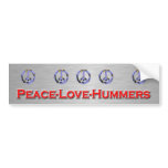 Peace-Love_Hummers Bumper Stickers