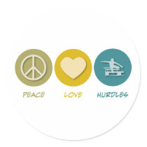 Peace Love Hurdles Sticker