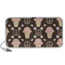 Peace Love Ice Cream Doodle Speakers