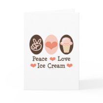 Peace Love Ice Cream Greeting Card