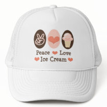 Peace Love Ice Cream Hat