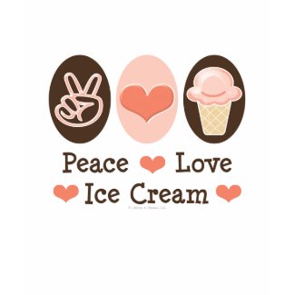 Peace Love Ice Cream T-shirt shirt