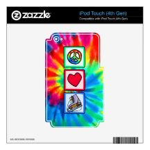 Peace, Love, Ice Skate iPod Touch 4G Skin