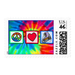 Peace, Love, Ice Skate Stamp