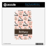 Peace Love Ice Skating iPod Touch Skin 4g 4th Gen