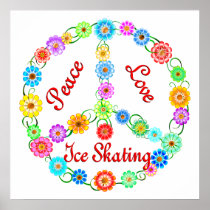 Peace Love Ice Skating Print