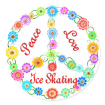 Peace Love Ice Skating Sticker