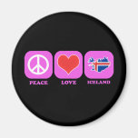 Peace Love Iceland Magnet