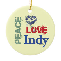 Peace Love Indianapolis Ornament ornaments