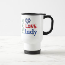 Peace Love Indianapolis Travel Mug