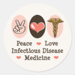 Peace Love Infectious Disease Medicine Stickers