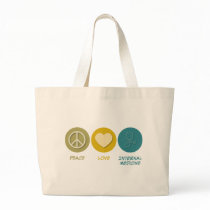 Peace Love Internal Medicine Tote Bag