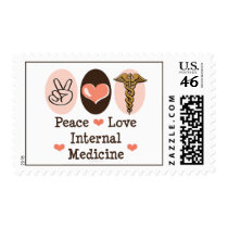 Peace Love Internal Medicine Postage Stamps