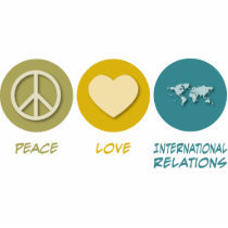 Peace Love International Relations photo sculptures