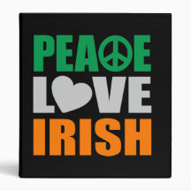 Peace Love Irish Binder