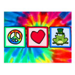 Peace, Love, Irish Frog Post Card
