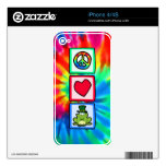 Peace, Love, Irish Frog Skins For iPhone 4