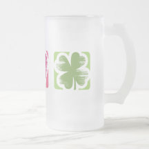 Peace, Love & Irish Luck Frosted Mug
