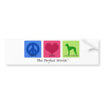 Peace Love Italian Greyhound bumper stickers by dogwiregifts Peace Love Italian Greyhound bumper stickers