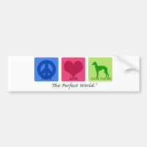 Peace Love Italian Greyhound bumper stickers
