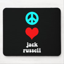 Peace love Jack Russell mousepads by zendogboutique Peace love Jack Russell mousepads