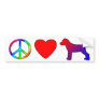 Peace Love Jack Russell Terriers Bumper Stickers