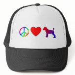 Peace Love Jack Russell Terriers Trucker Hat