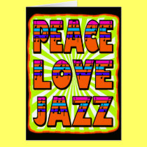 Peace Love Jazz cards