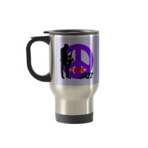 Peace love jazz mug
