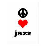 peace Love Jazz Postcard