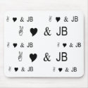 Peace Love & JB mousepads