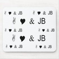 Peace Love & JB mousepads