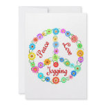 Peace Love Jogging invitations